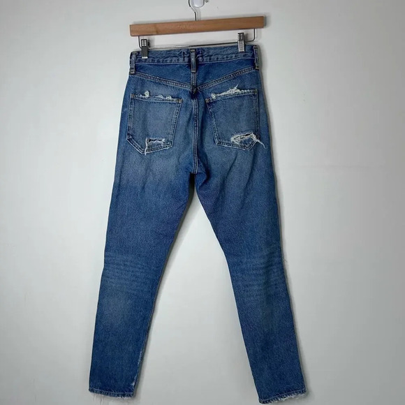 Agolde Jamie Feel Good Jeans High Rise Women’s 24 Distressed Ripped Americana - Picture 8 of 10